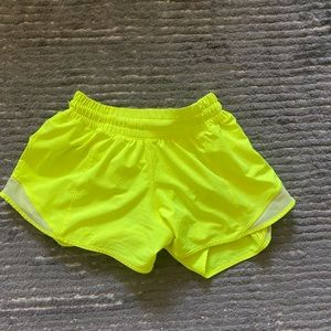 Lululemon neon yellow shorts